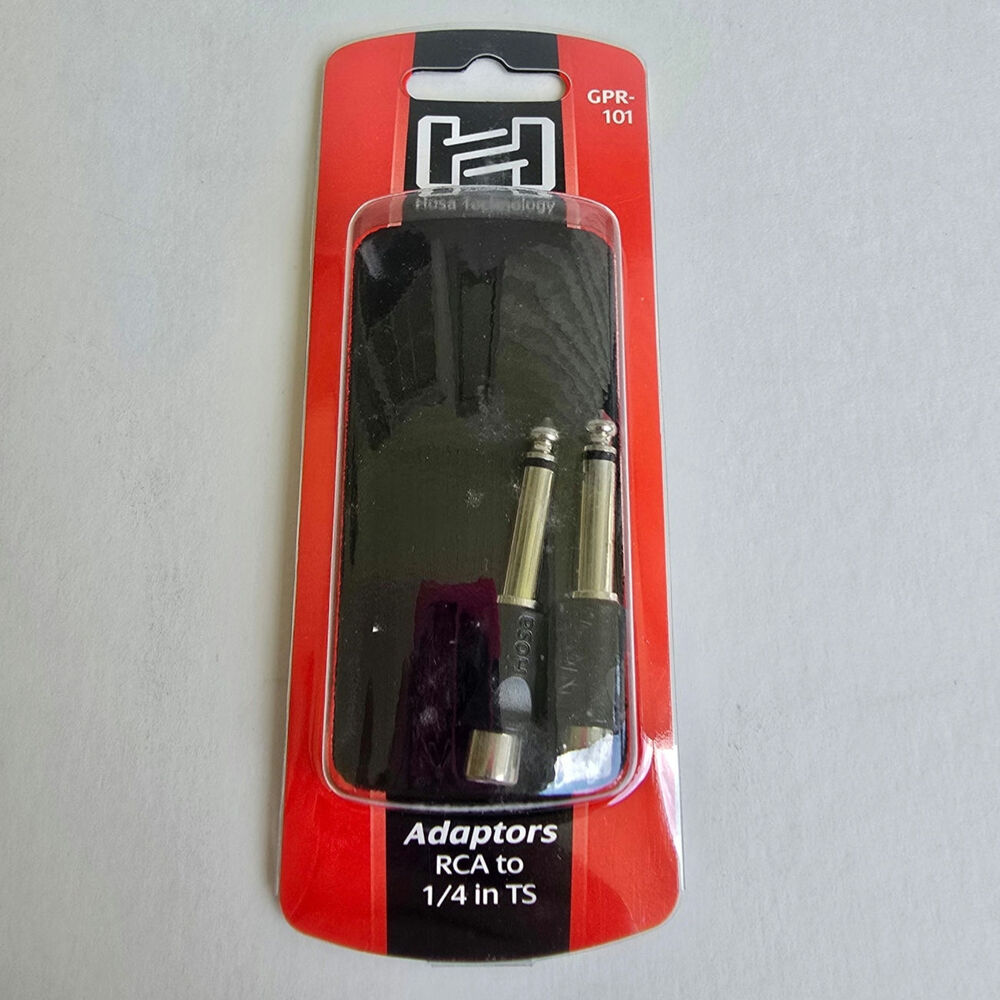 HOSA GPR-101 RCA to 1/4 in TS Adapter 2 Pieces Per Pack